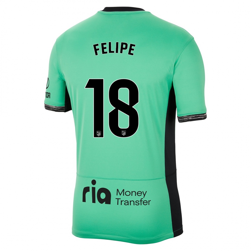 Niño Camiseta Felipe #18 Primavera Verde Equipación Tercera 2023/24 La Camisa Argentina