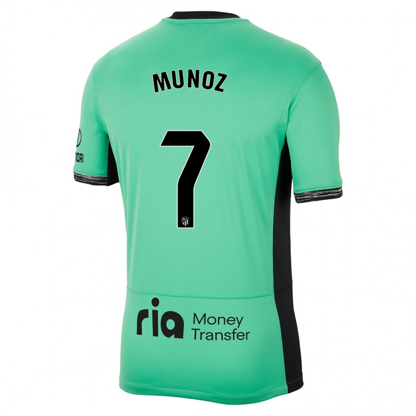 Niño Camiseta Joaquin Munoz #7 Primavera Verde Equipación Tercera 2023/24 La Camisa Argentina