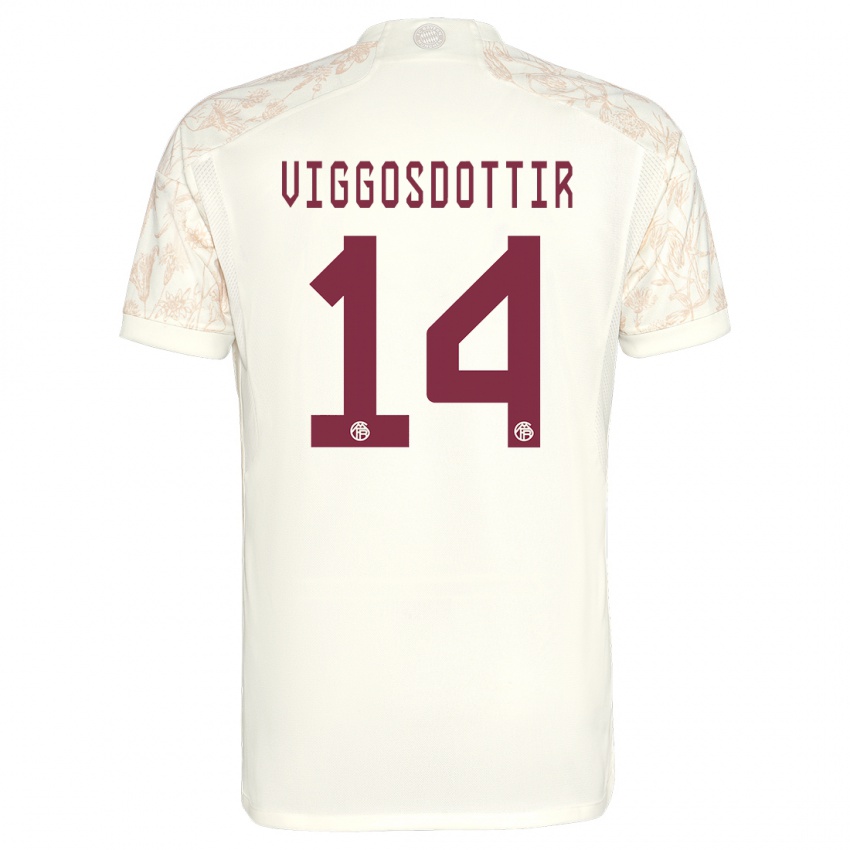 Niño Camiseta Glodis Perla Viggosdottir #14 Blanquecino Equipación Tercera 2023/24 La Camisa Argentina