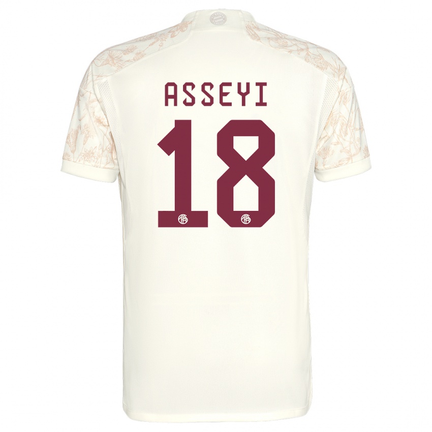 Niño Camiseta Viviane Asseyi #18 Blanquecino Equipación Tercera 2023/24 La Camisa Argentina