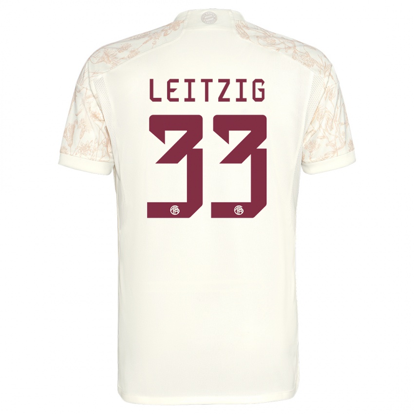 Niño Camiseta Janina Leitzig #33 Blanquecino Equipación Tercera 2023/24 La Camisa Argentina