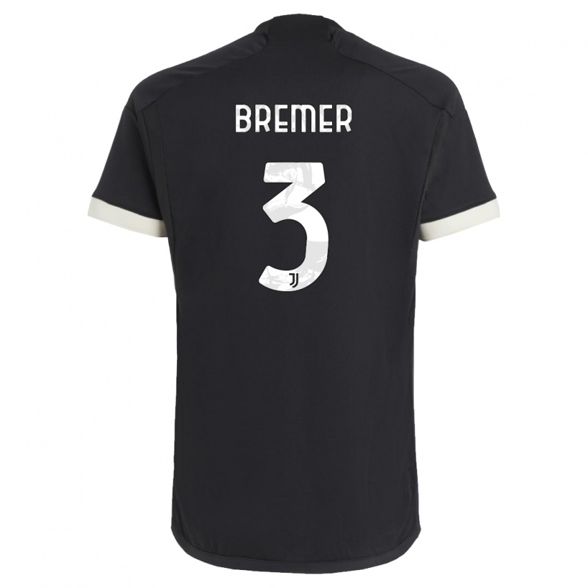Niño Camiseta Bremer #3 Negro Equipación Tercera 2023/24 La Camisa Argentina
