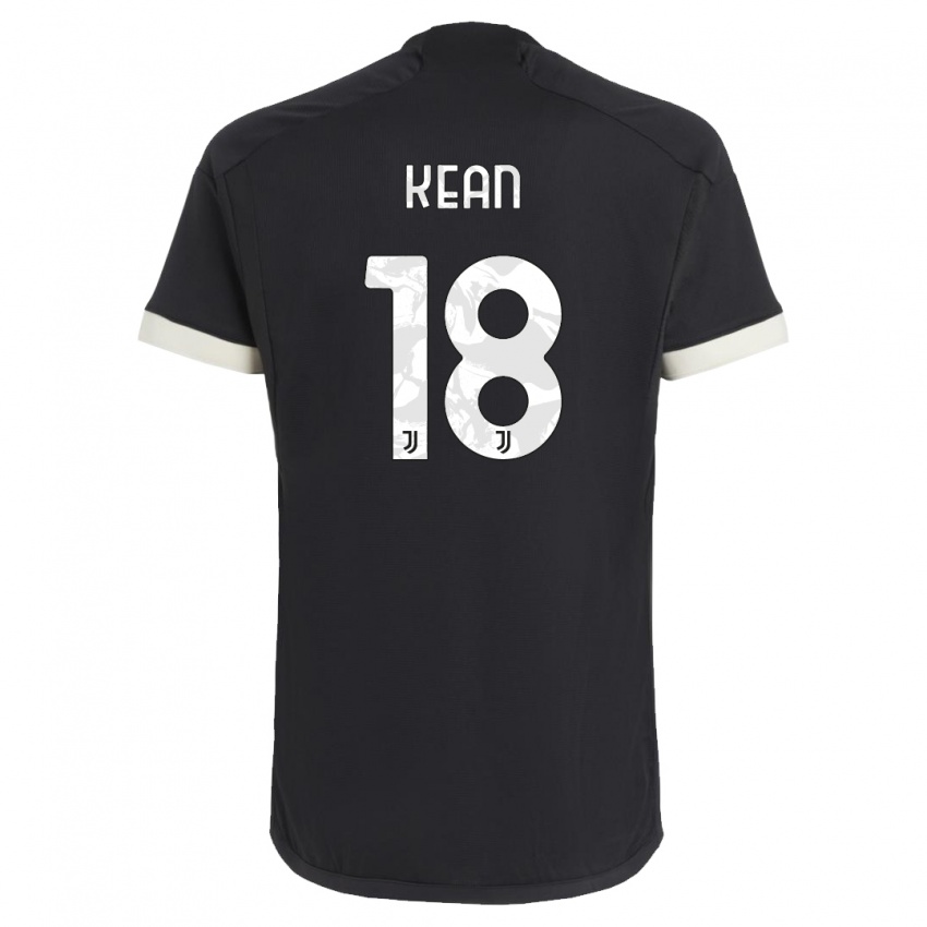 Niño Camiseta Moise Kean #18 Negro Equipación Tercera 2023/24 La Camisa Argentina