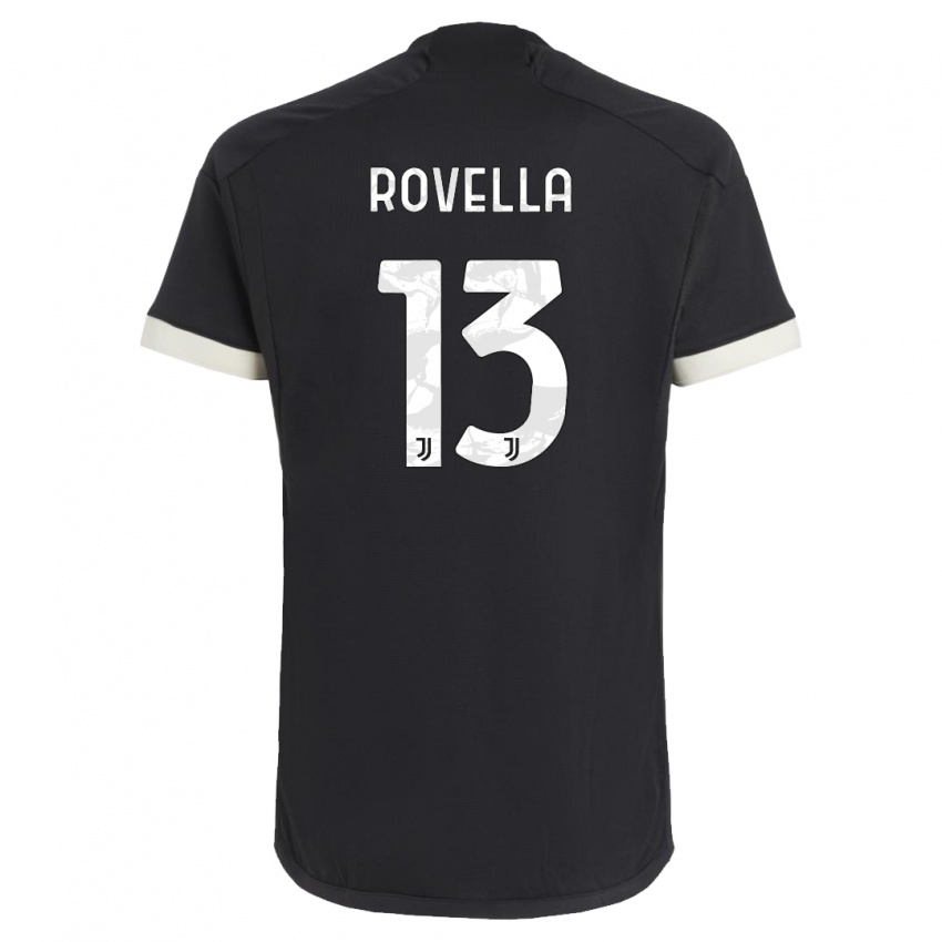 Niño Camiseta Nicolo Rovella #13 Negro Equipación Tercera 2023/24 La Camisa Argentina