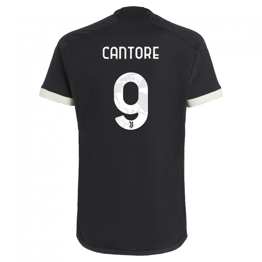 Niño Camiseta Sofia Cantore #9 Negro Equipación Tercera 2023/24 La Camisa Argentina