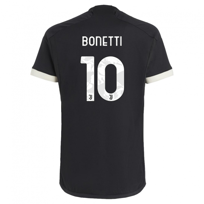 Niño Camiseta Andrea Bonetti #10 Negro Equipación Tercera 2023/24 La Camisa Argentina