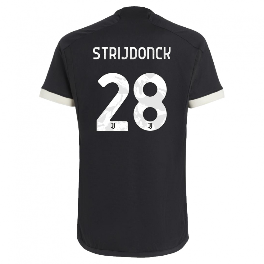 Niño Camiseta Bayron Strijdonck #28 Negro Equipación Tercera 2023/24 La Camisa Argentina