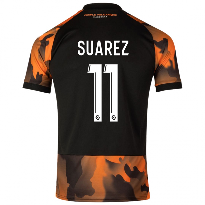 Niño Camiseta Luis Suarez #11 Negro Naranja Equipación Tercera 2023/24 La Camisa Argentina