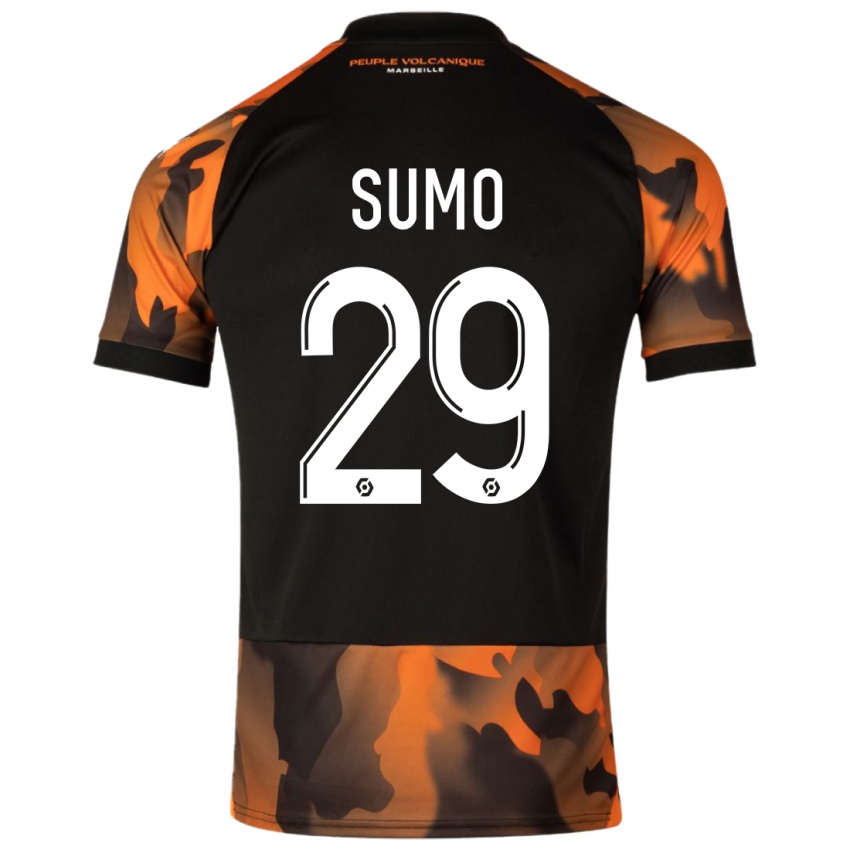 Niño Camiseta Eva Sumo #29 Negro Naranja Equipación Tercera 2023/24 La Camisa Argentina