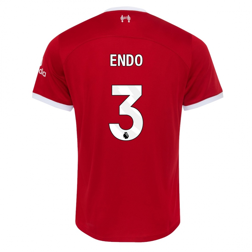 Hombre Camiseta Wataru Endo #3 Rojo 1ª Equipación 2023/24 La Camisa Argentina