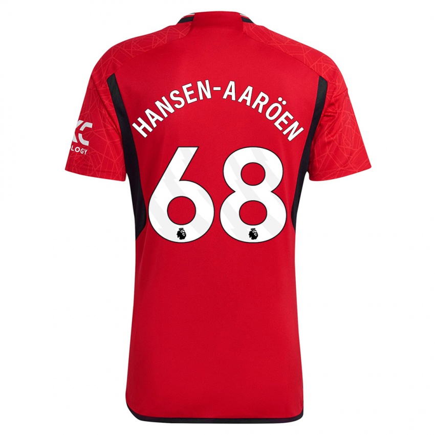 Hombre Camiseta Isak Hansen-Aaröen #68 Rojo 1ª Equipación 2023/24 La Camisa Argentina
