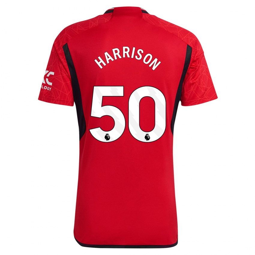 Hombre Camiseta Elyh Harrison #50 Rojo 1ª Equipación 2023/24 La Camisa Argentina