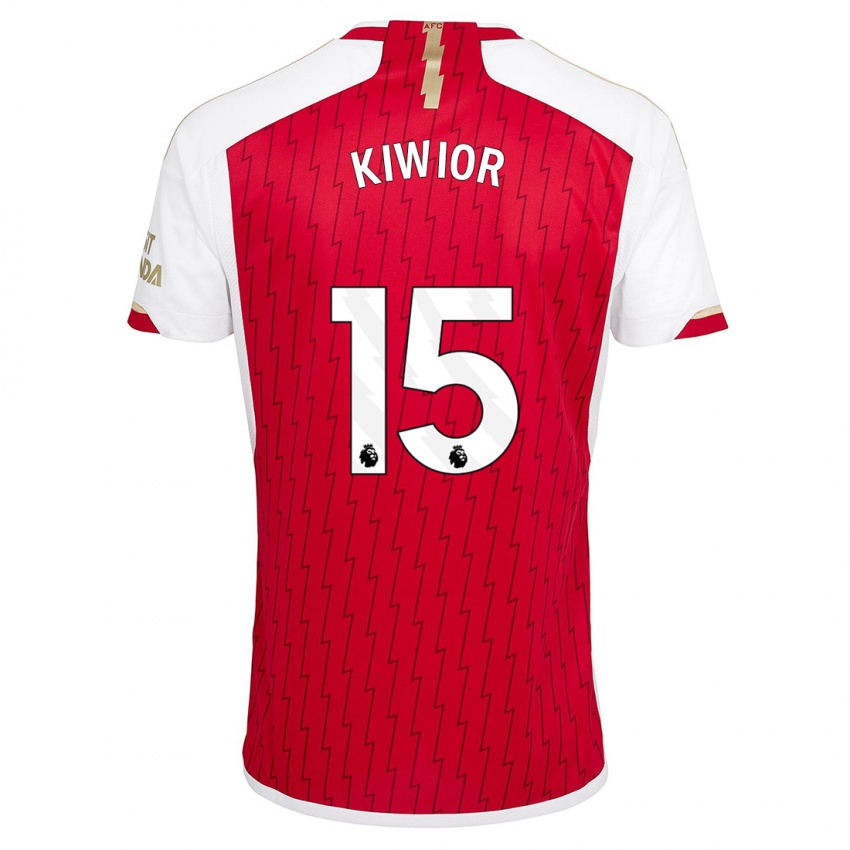 Hombre Camiseta Jakub Kiwior #15 Rojo 1ª Equipación 2023/24 La Camisa Argentina