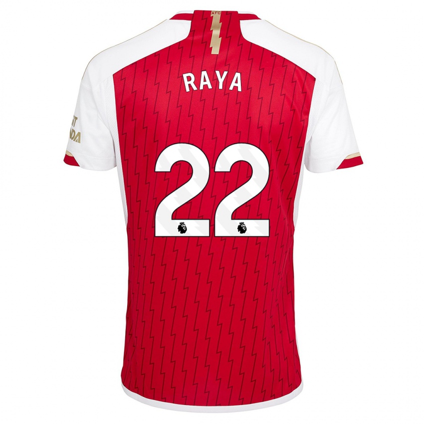 Hombre Camiseta David Raya #22 Rojo 1ª Equipación 2023/24 La Camisa Argentina