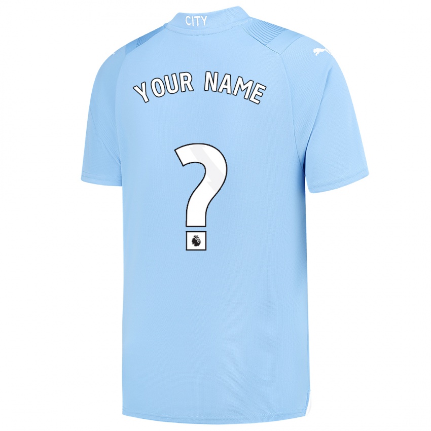 Hombre Camiseta Su Nombre #0 Azul Claro 1ª Equipación 2023/24 La Camisa Argentina