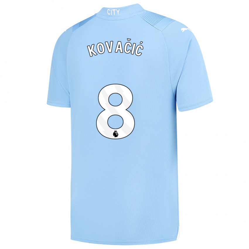 Hombre Camiseta Mateo Kovacic #8 Azul Claro 1ª Equipación 2023/24 La Camisa Argentina