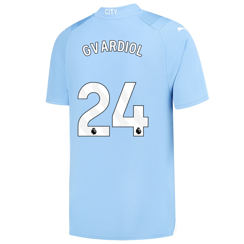 Hombre Camiseta Josko Gvardiol #24 Azul Claro 1ª Equipación 2023/24 La Camisa Argentina