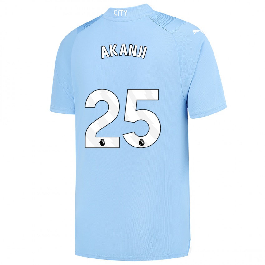 Hombre Camiseta Manuel Akanji #25 Azul Claro 1ª Equipación 2023/24 La Camisa Argentina