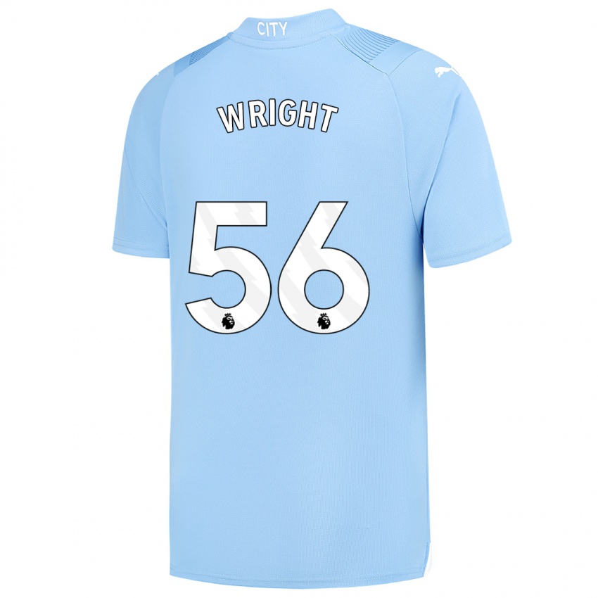 Hombre Camiseta Jacob Wright #56 Azul Claro 1ª Equipación 2023/24 La Camisa Argentina