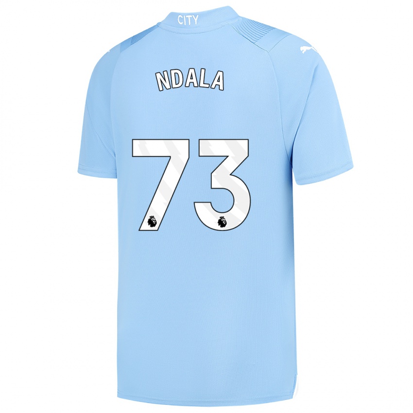 Hombre Camiseta Joel Ndala #73 Azul Claro 1ª Equipación 2023/24 La Camisa Argentina