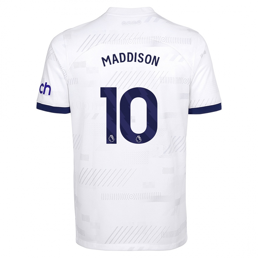Hombre Camiseta James Maddison #10 Blanco 1ª Equipación 2023/24 La Camisa Argentina