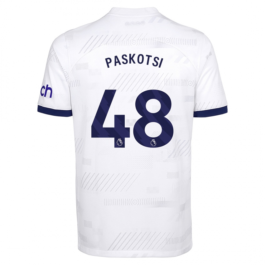 Hombre Camiseta Maksim Paskotsi #48 Blanco 1ª Equipación 2023/24 La Camisa Argentina