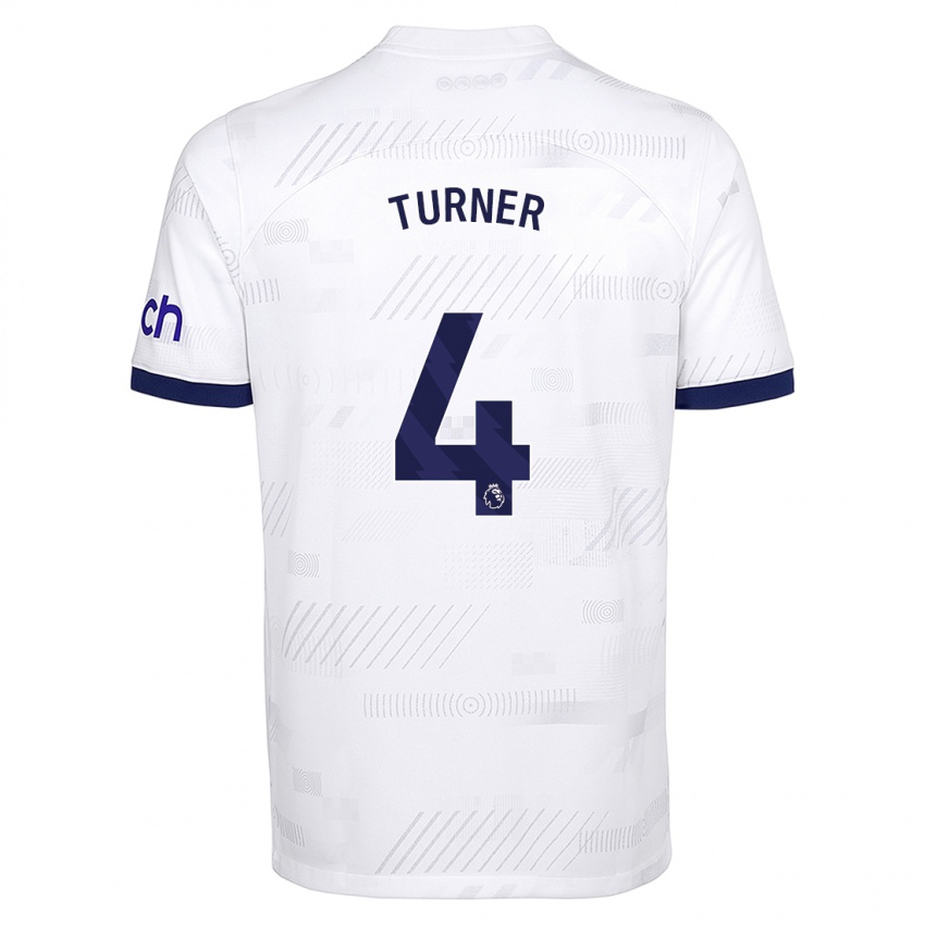 Hombre Camiseta Amy Turner #4 Blanco 1ª Equipación 2023/24 La Camisa Argentina