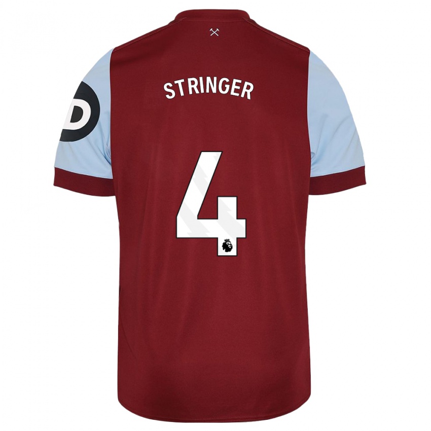 Hombre Camiseta Abbey Leigh Stringer #4 Granate 1ª Equipación 2023/24 La Camisa Argentina