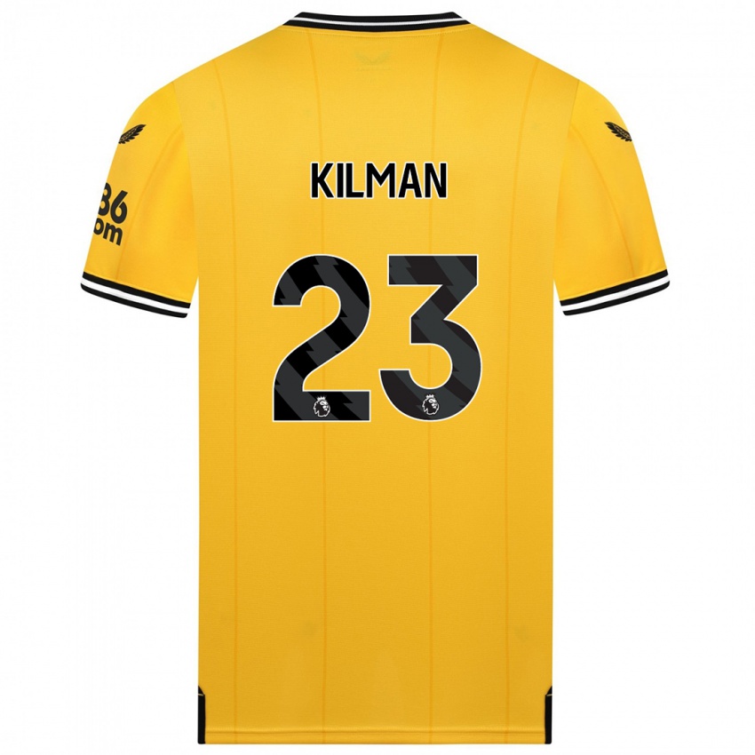 Hombre Camiseta Max Kilman #23 Amarillo 1ª Equipación 2023/24 La Camisa Argentina