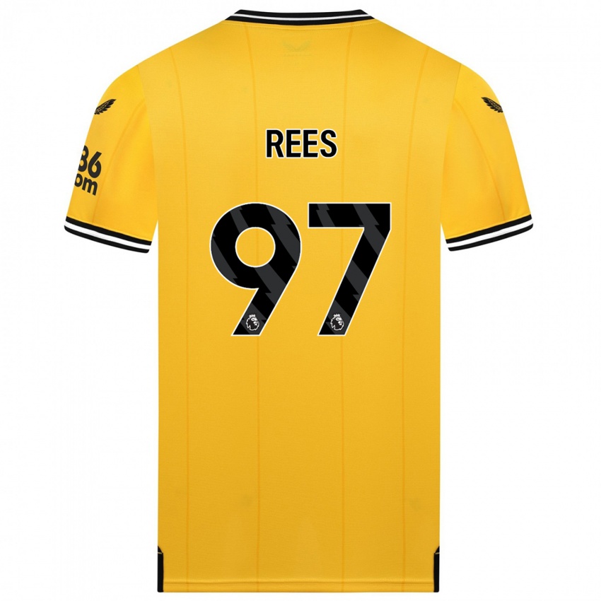 Hombre Camiseta Mason Rees #97 Amarillo 1ª Equipación 2023/24 La Camisa Argentina