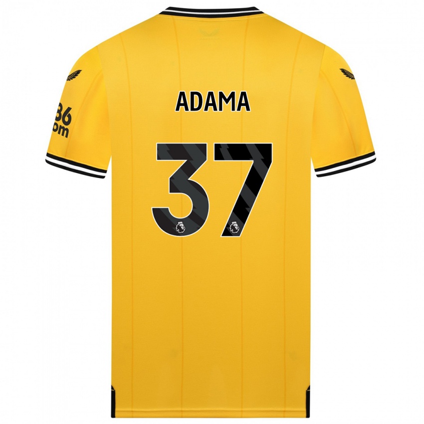 Hombre Camiseta Adama Traore #37 Amarillo 1ª Equipación 2023/24 La Camisa Argentina