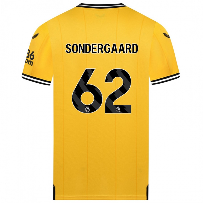 Hombre Camiseta Andreas Sondergaard #62 Amarillo 1ª Equipación 2023/24 La Camisa Argentina