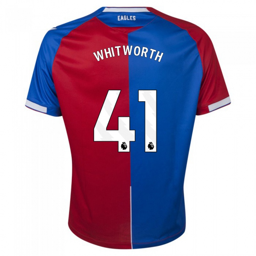 Hombre Camiseta Joe Whitworth #41 Rojo Azul 1ª Equipación 2023/24 La Camisa Argentina