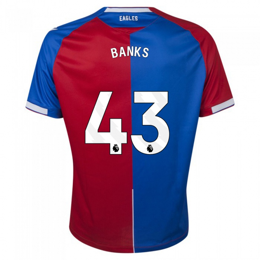 Hombre Camiseta Scott Banks #43 Rojo Azul 1ª Equipación 2023/24 La Camisa Argentina