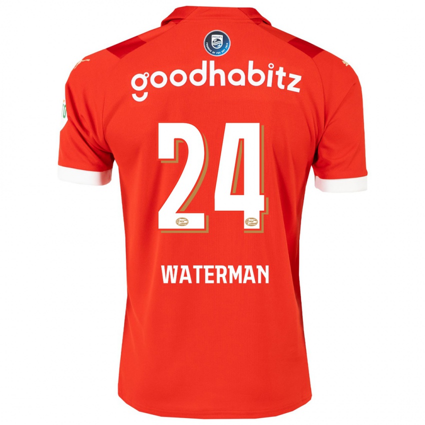 Hombre Camiseta Boy Waterman #24 Rojo 1ª Equipación 2023/24 La Camisa Argentina