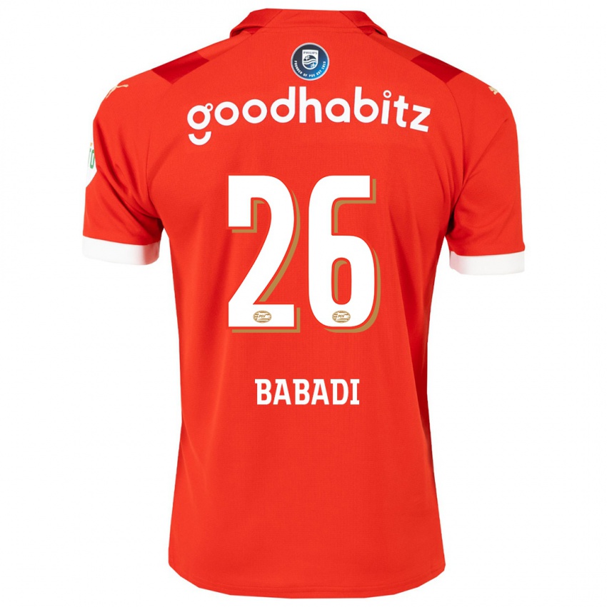 Hombre Camiseta Isaac Babadi #26 Rojo 1ª Equipación 2023/24 La Camisa Argentina