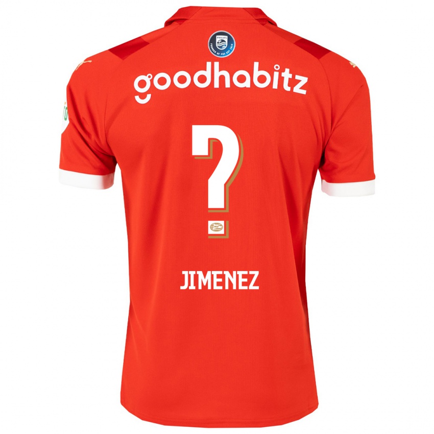 Hombre Camiseta Mylian Jimenez #0 Rojo 1ª Equipación 2023/24 La Camisa Argentina