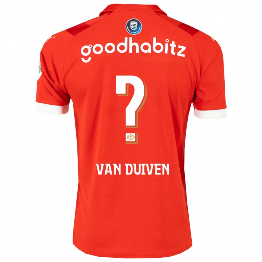 Hombre Camiseta Jason Van Duiven #0 Rojo 1ª Equipación 2023/24 La Camisa Argentina