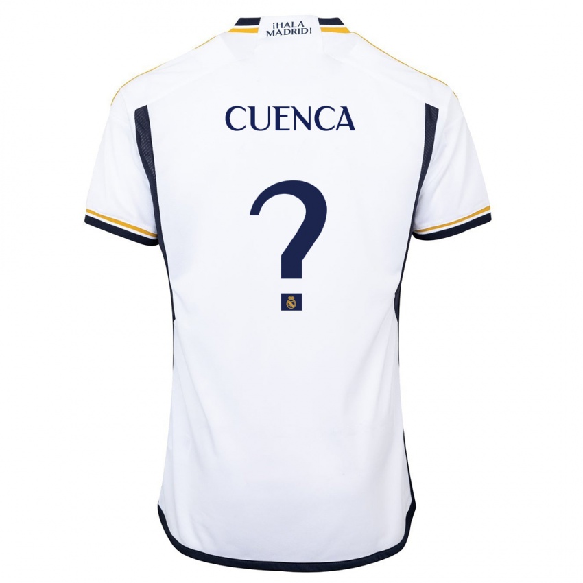 Hombre Camiseta David Cuenca #0 Blanco 1ª Equipación 2023/24 La Camisa Argentina