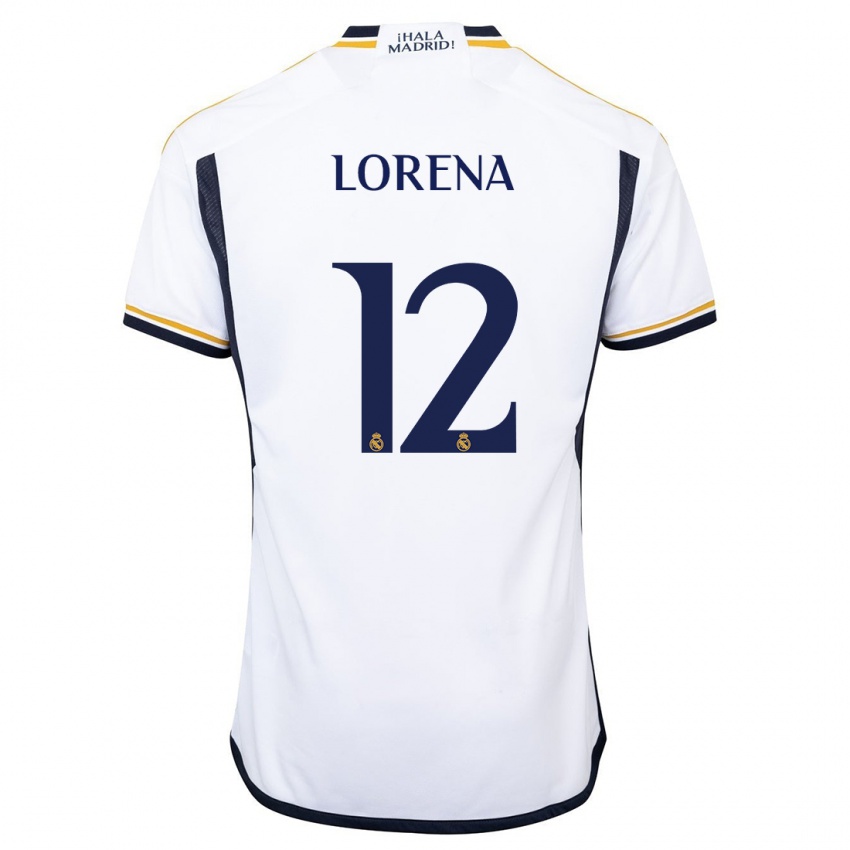 Hombre Camiseta Lorena Navarro #12 Blanco 1ª Equipación 2023/24 La Camisa Argentina