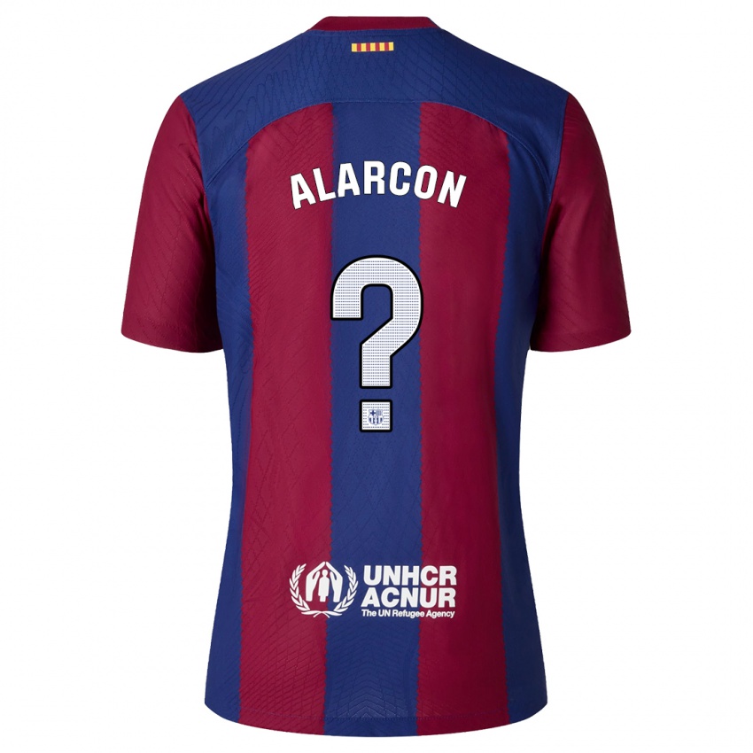 Hombre Camiseta Angel Alarcon #0 Rojo Azul 1ª Equipación 2023/24 La Camisa Argentina