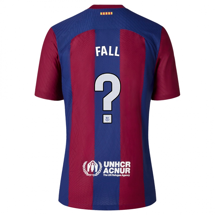 Hombre Camiseta Mamadou Fall #0 Rojo Azul 1ª Equipación 2023/24 La Camisa Argentina