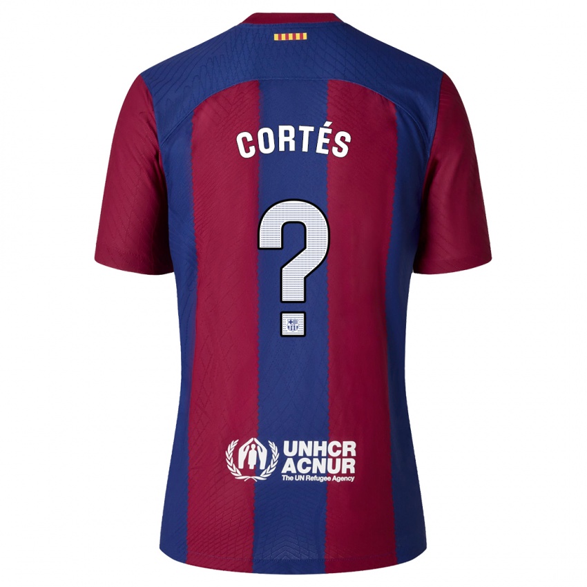 Hombre Camiseta Álvaro Cortés #0 Rojo Azul 1ª Equipación 2023/24 La Camisa Argentina