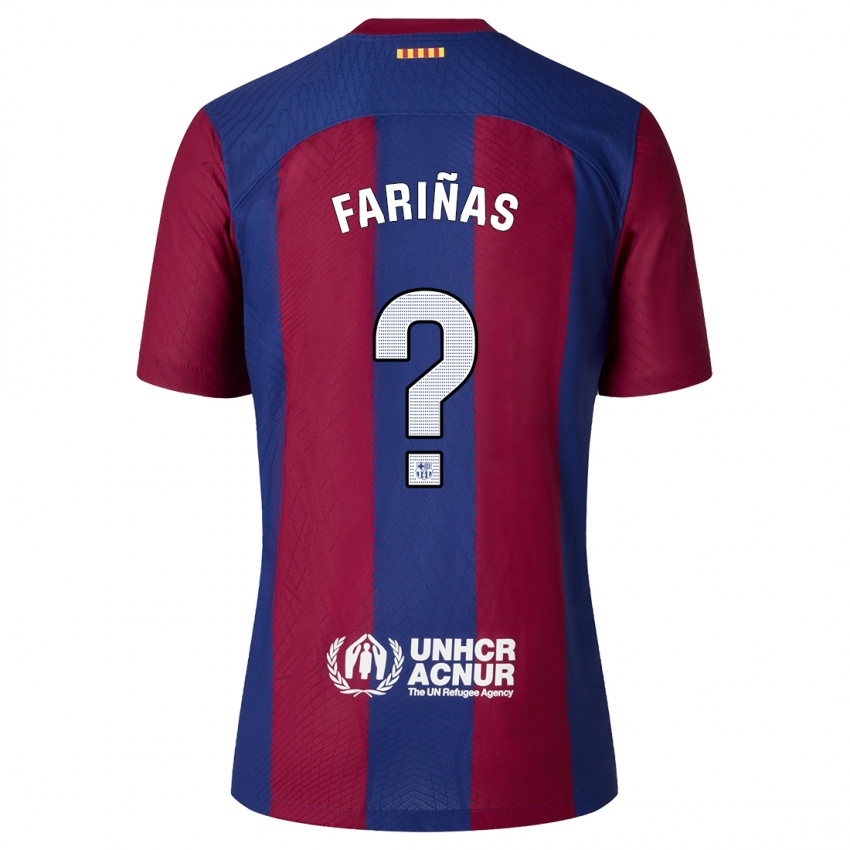 Hombre Camiseta Brian Fariñas #0 Rojo Azul 1ª Equipación 2023/24 La Camisa Argentina