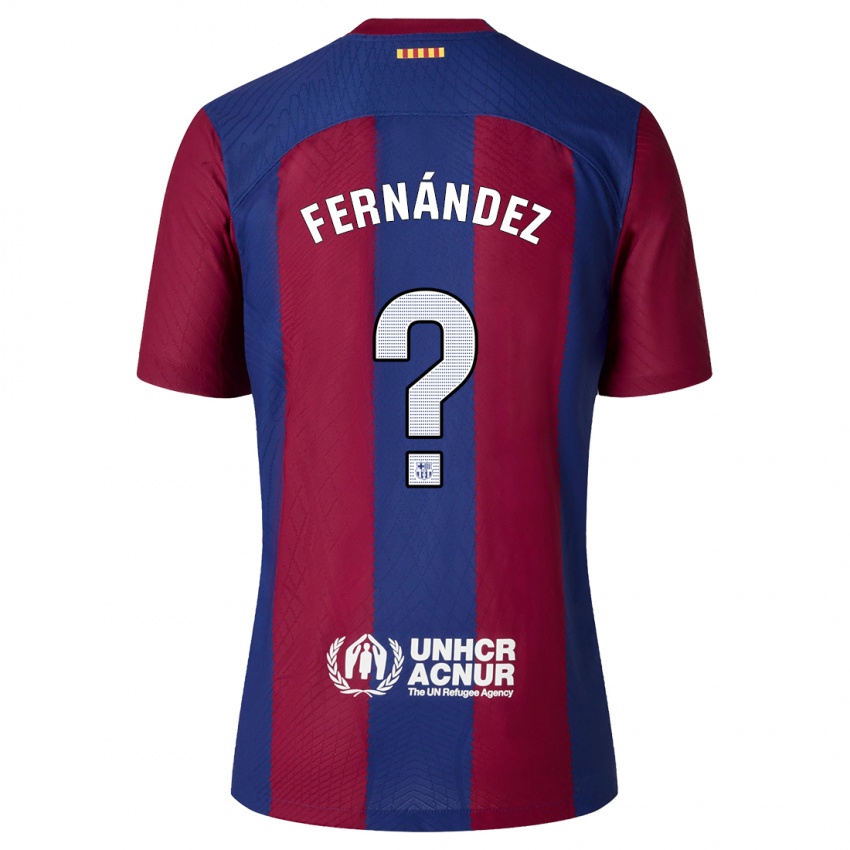Hombre Camiseta Guille Fernández #0 Rojo Azul 1ª Equipación 2023/24 La Camisa Argentina