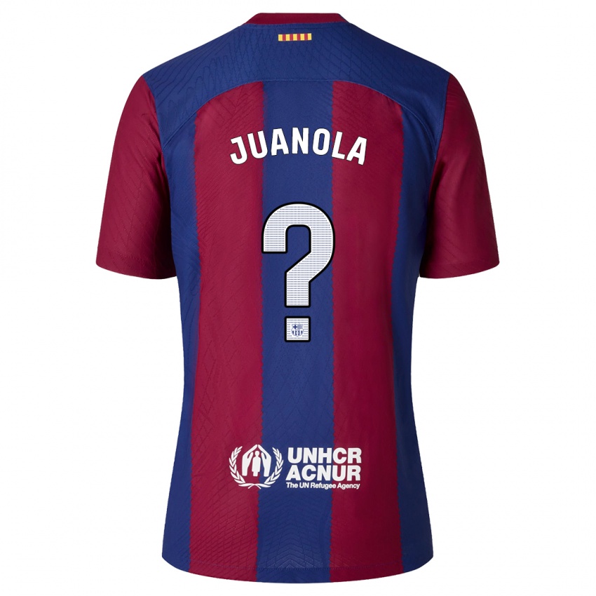 Hombre Camiseta Mika Juanola #0 Rojo Azul 1ª Equipación 2023/24 La Camisa Argentina