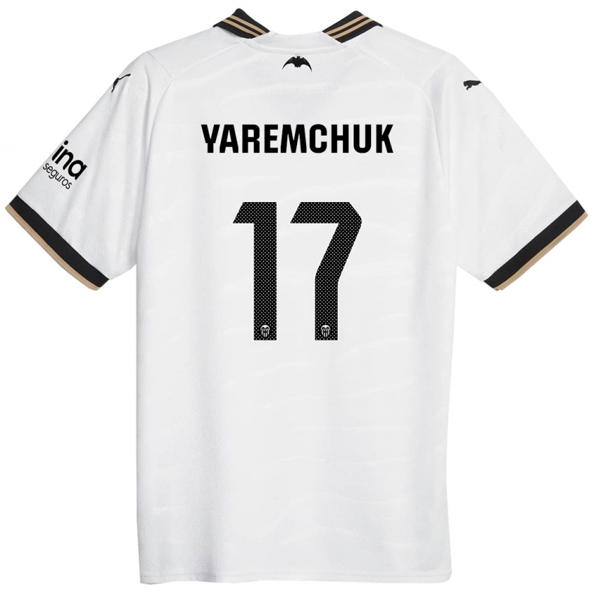 Hombre Camiseta Roman Yaremchuk #17 Blanco 1ª Equipación 2023/24 La Camisa Argentina