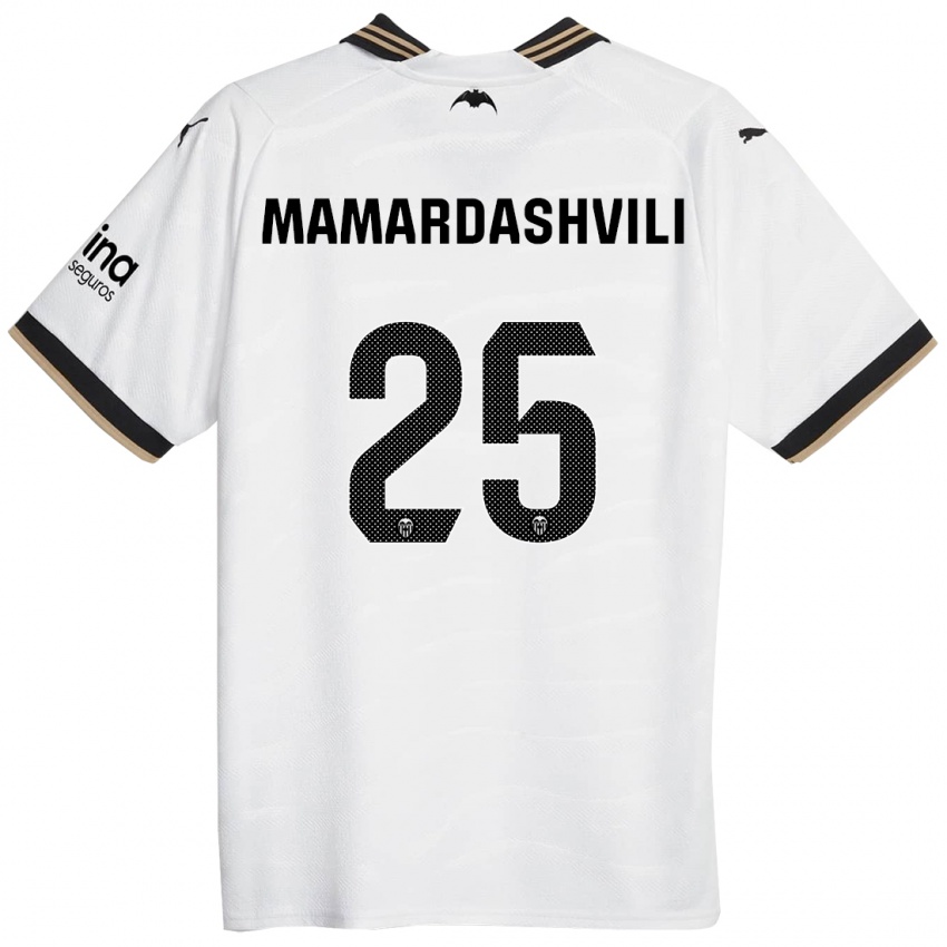 Hombre Camiseta Giorgi Mamardashvili #25 Blanco 1ª Equipación 2023/24 La Camisa Argentina
