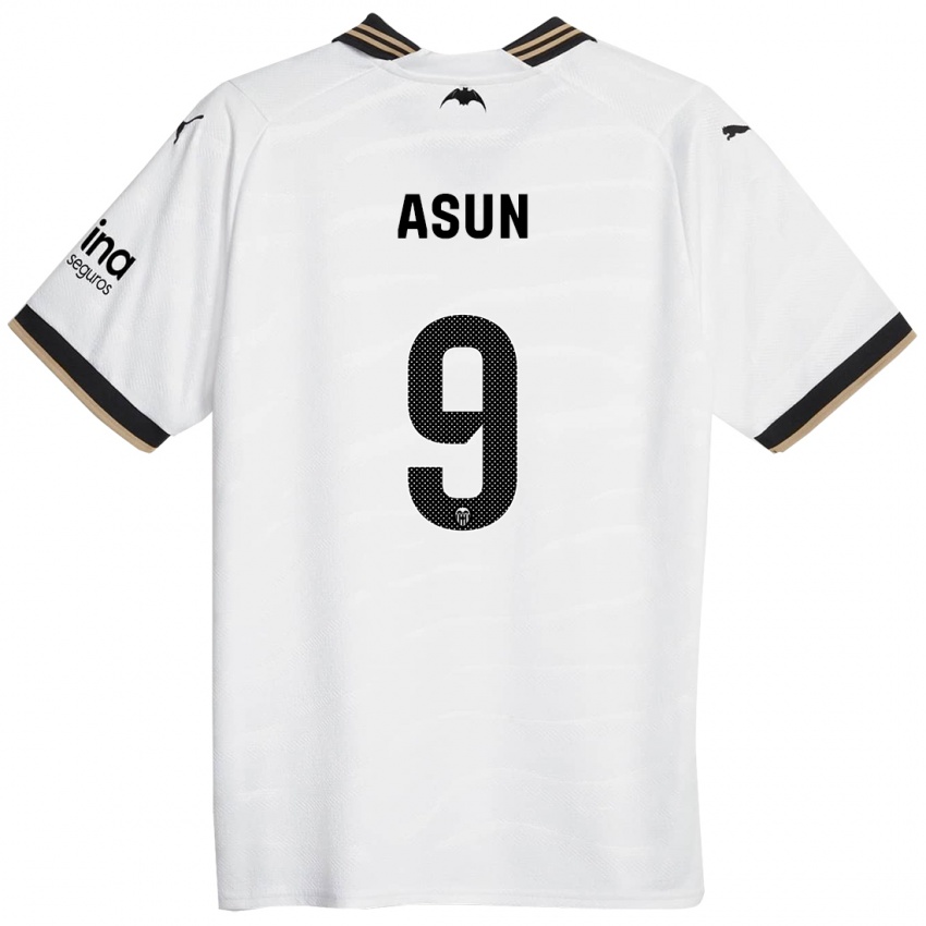Hombre Camiseta Asun #9 Blanco 1ª Equipación 2023/24 La Camisa Argentina