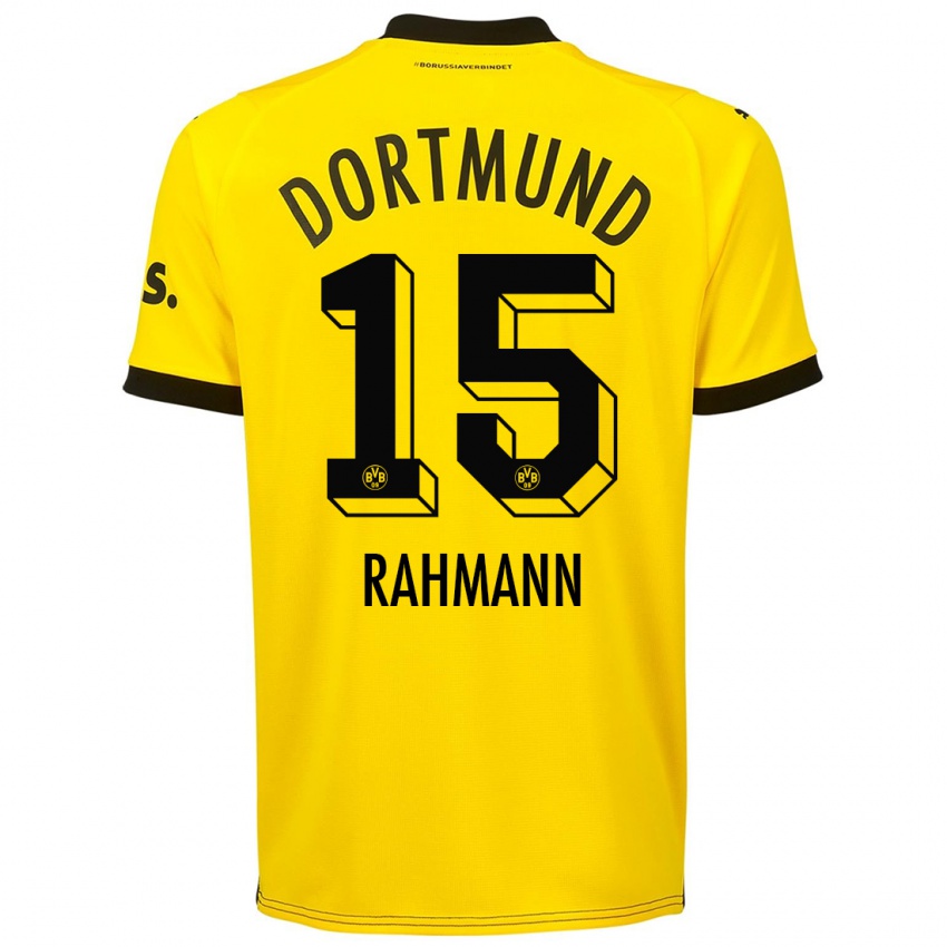 Hombre Camiseta Luke Rahmann #15 Amarillo 1ª Equipación 2023/24 La Camisa Argentina